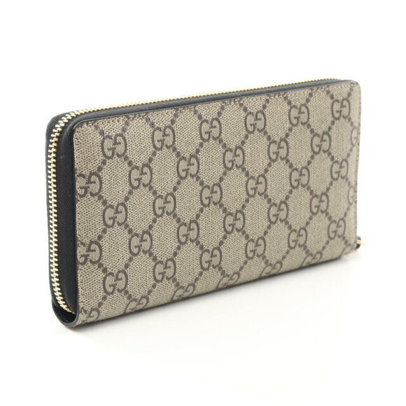 Gucci Marmont GG round long wallet canvas leather beige black - Picture 2 of 5